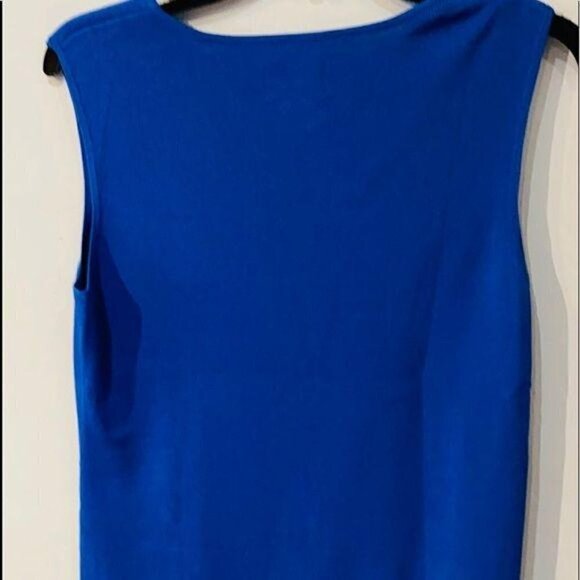 Chico’s Design Blue Timeless Scoop Neck Sz S - Picture 2 of 3